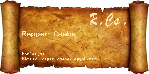 Repper Csaba névjegykártya