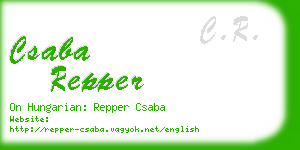 csaba repper business card
